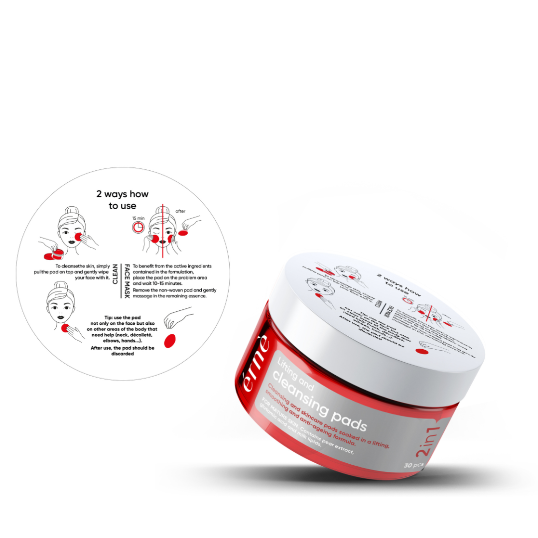 padsred2 Lifting and cleansing pads 2 in 1 instructions